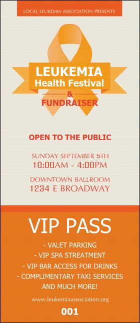 Leukemia VIP Pass Product Front