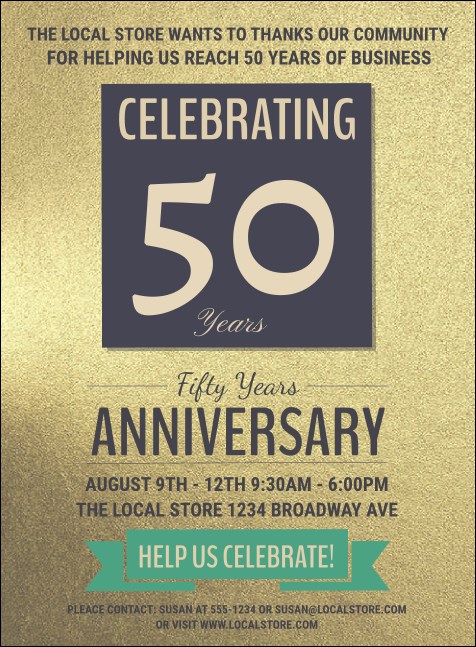50th Anniversary Invitation Product Front