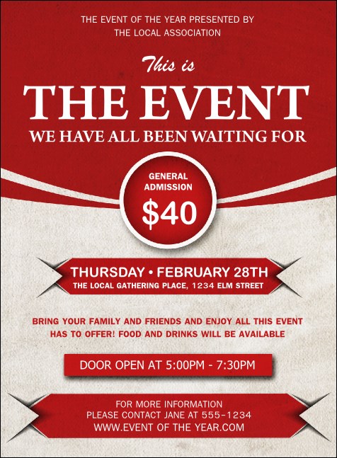 Red Invitation Product Front