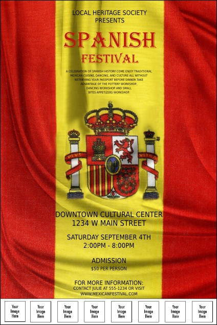 Spanish Flag Logo Poster