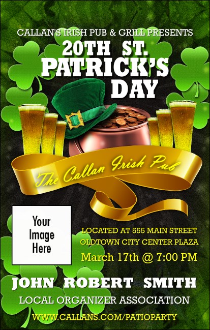 St. Patrick's Day Party VIP Event Badge Medium Product Front