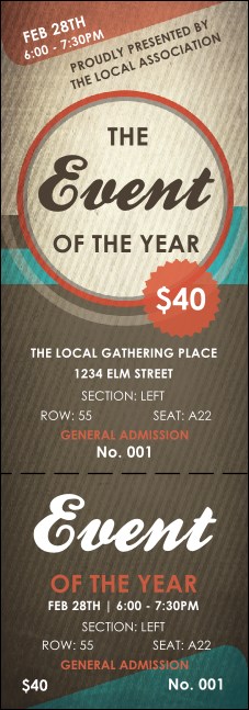 All Purpose Circle Reserved Event Ticket Product Front