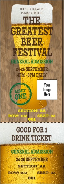 Beer Festival Reserved Event Ticket Product Front