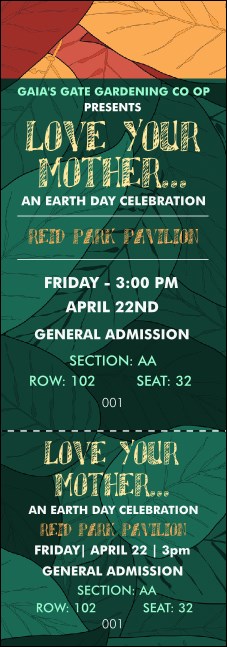 Earth Day Organic Reserved Event Ticket