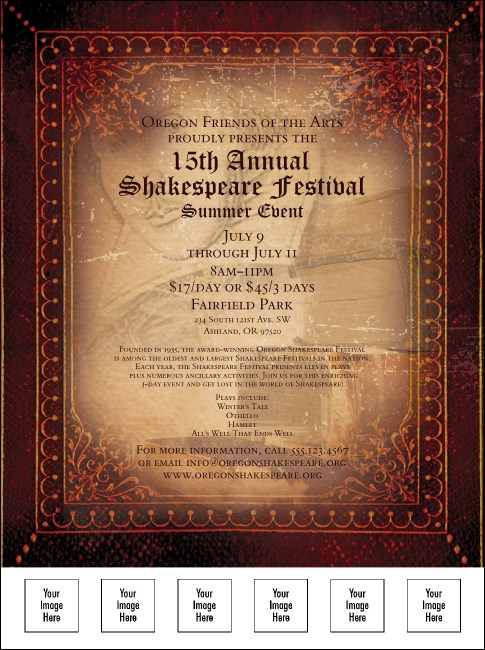 Performing Arts Flyer with Image Upload Product Front