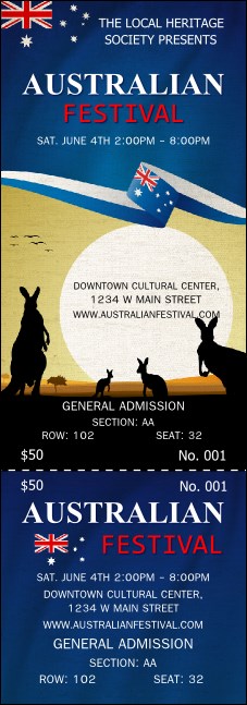 Australia Reserved Event Ticket Product Front