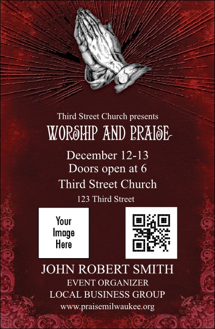 Gospel Praying Hands VIP Event Badge Small