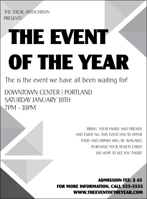 All Purpose Triangles Black and White Flyer Product Front