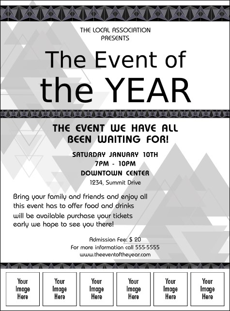 All Purpose Triangles 2 Black and White Image Flyer Product Front