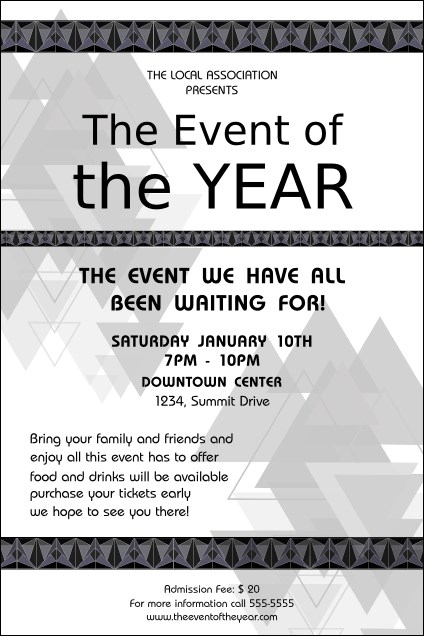 All Purpose Triangles 2 Black and White Poster Product Front