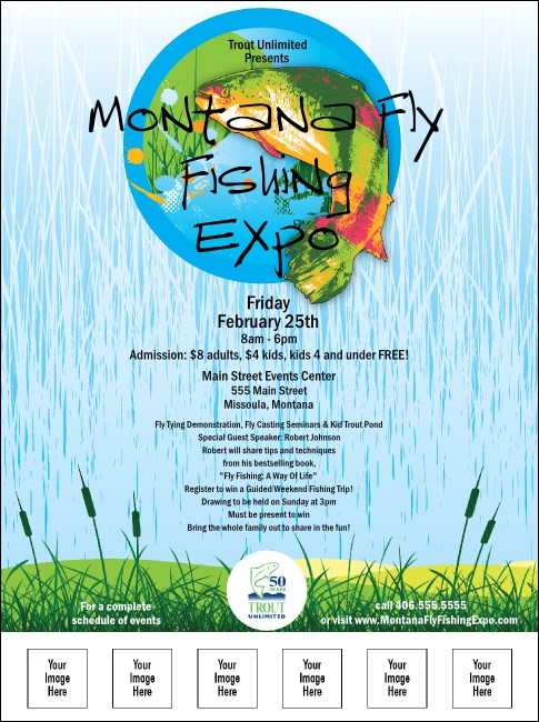 Colorful Trout Flyer Product Front