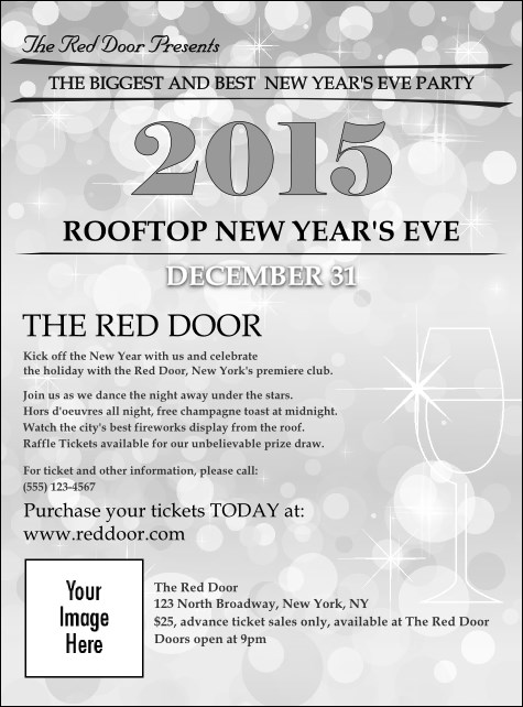 Silver Glitter Flyer Product Front