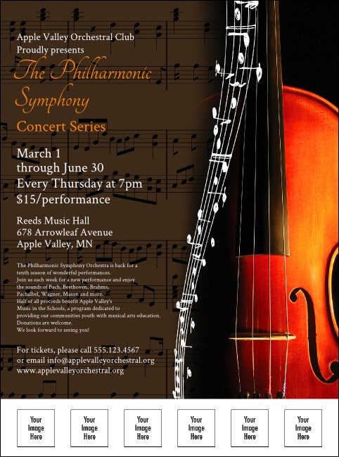 Symphony Flyer with Image Upload Product Front