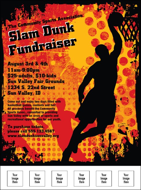 Basketball Dunk Logo Flyer