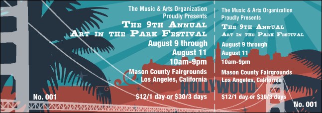 California General Admission (Blue and Salmon) Product Front