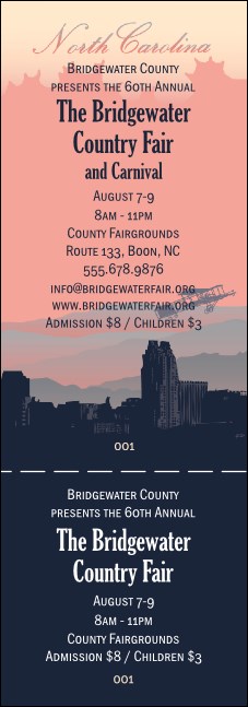 North Carolina General Admission Ticket Product Front