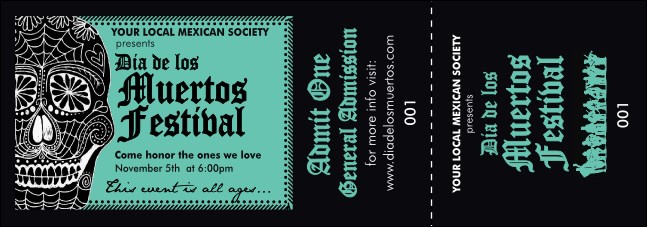 Day of the Dead Event Ticket Product Front