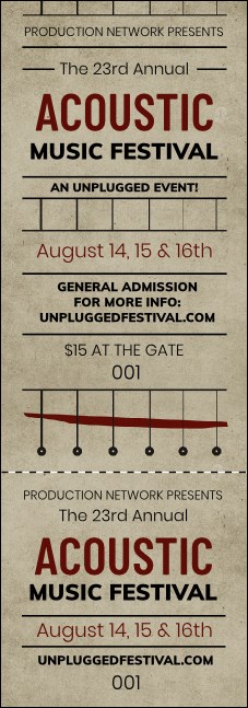 Acoustic Strings Event Ticket Product Front