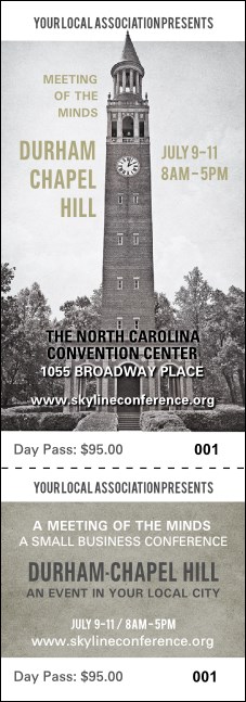 Chapel Hill Event Ticket Product Front