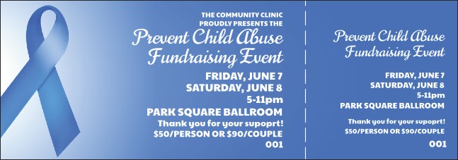 Blue Ribbon Event Ticket Product Front