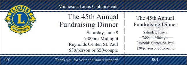 Lions Clubs general admission Product Front