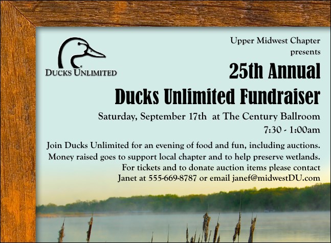Ducks Unlimited Invitation