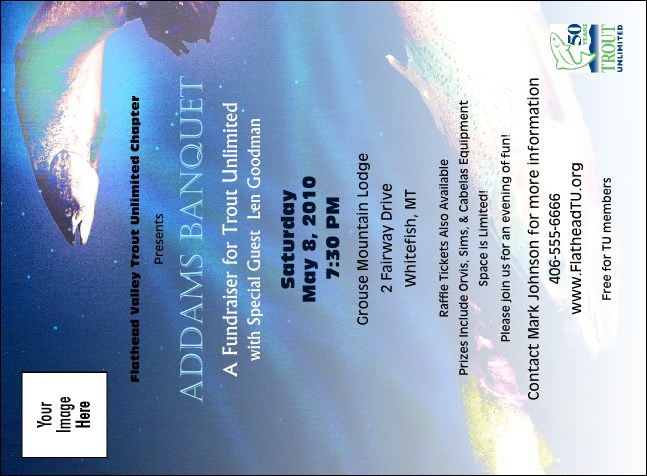 Blue Trout Invitation Product Front