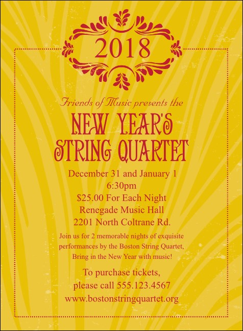 Year Gold Semi-Formal Invitation