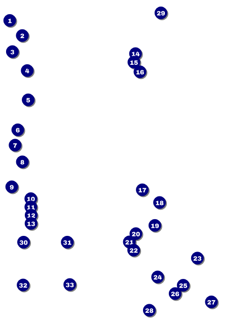 Run for a Cause Blue & Green Invitation Front Field Markers