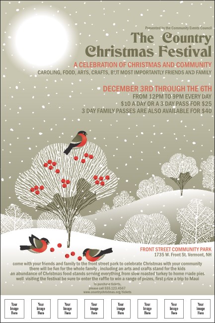 Winter Bird Image Poster Product Front