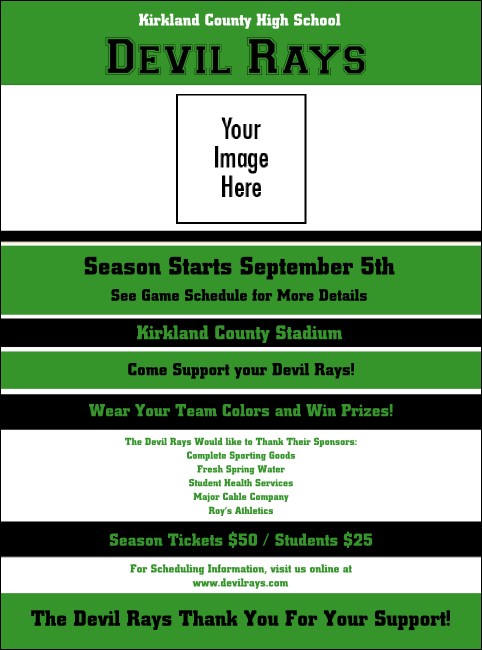 Sports Flyer 001 in Green and Black