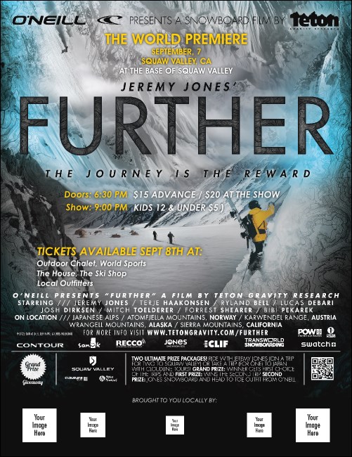 TGR FURTHER 8.5x11 Flyer with 5 sponsor images
