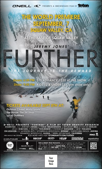 TGR FURTHER 8.5x14 Flyer with sponsor logo banner Product Front