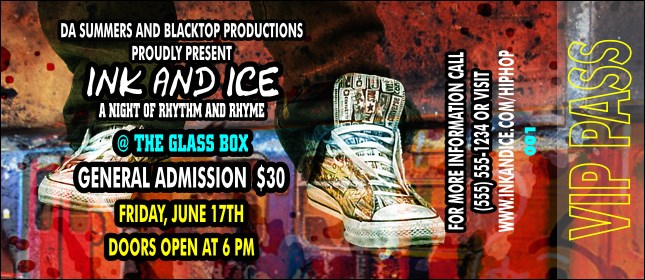 Hip Hop Graffiti VIP Pass Product Front