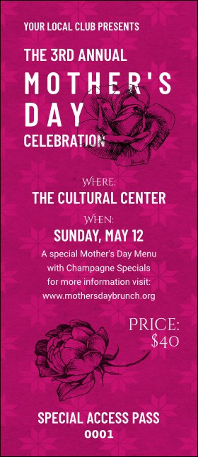 Stylish Rose VIP Pass Product Front