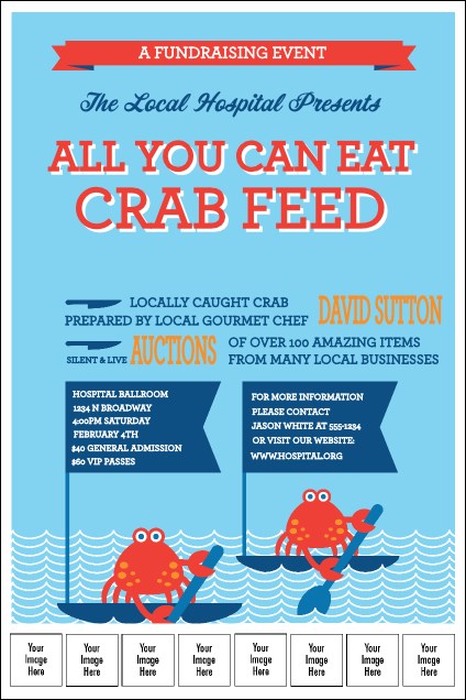 Crab Feed Logo Poster Product Front