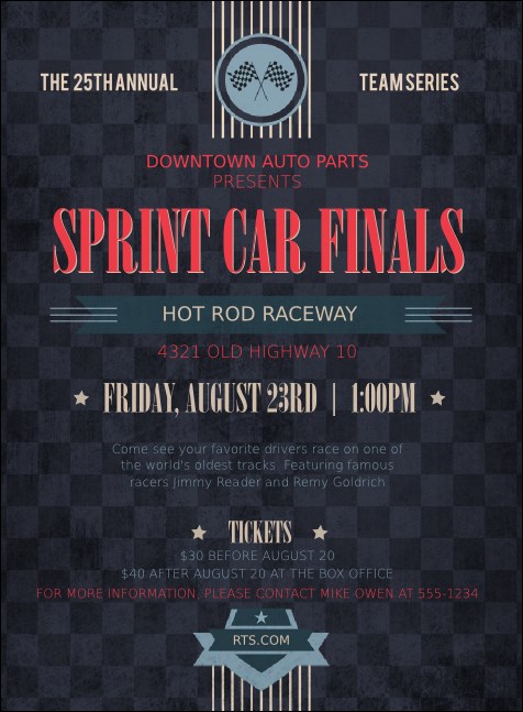 Car Racing Invitation Product Front