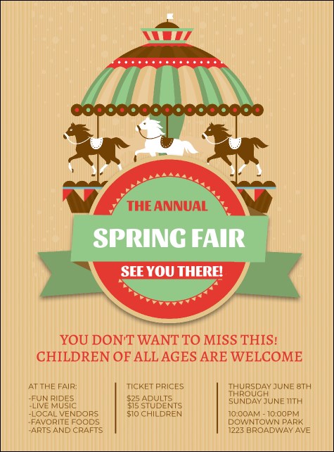 Merry Go Round Flyer Product Front