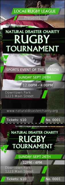 Rugby Stadium Event Ticket Product Front