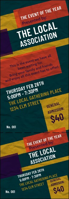 All Purpose Blocks Event Ticket Product Front